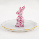 Herend Bunny Ring Holder Garnishment – Raspberry, alternate view