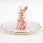 Herend Bunny Ring Holder Garnishment – Rust, alternate view