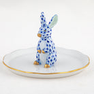 Herend Bunny Ring Holder Garnishment – Sapphire, alternate view
