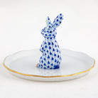Herend Bunny Ring Holder Garnishment – Sapphire, alternate view