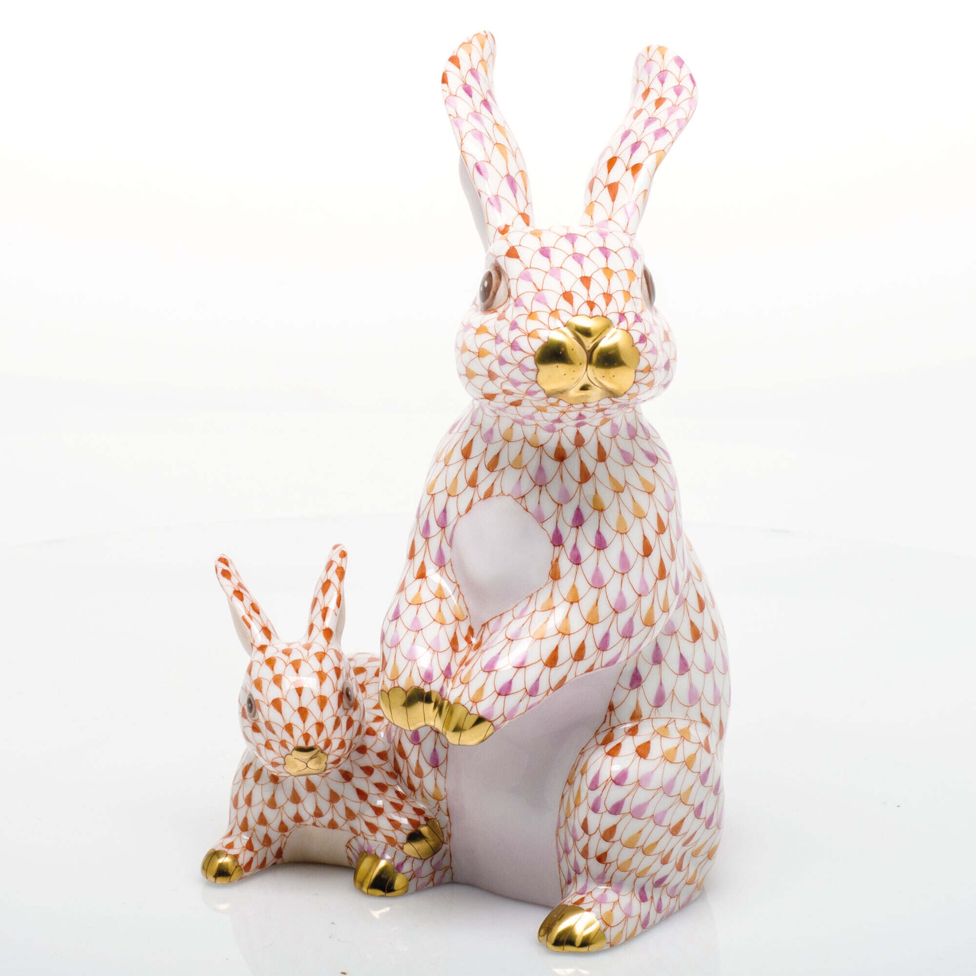 Herend Bunny with Babe Figurine — additional view