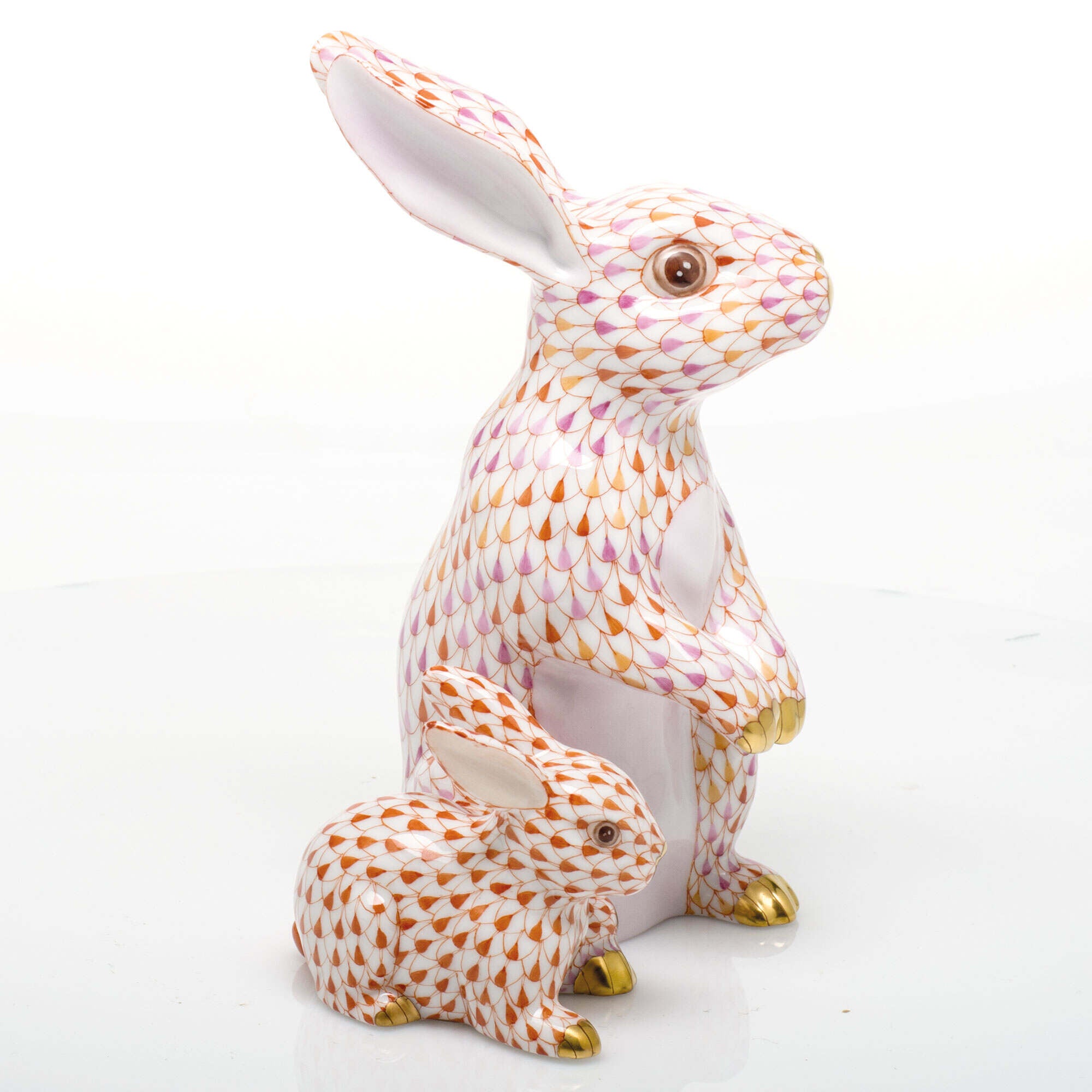 Herend Bunny with Babe Figurine — additional view