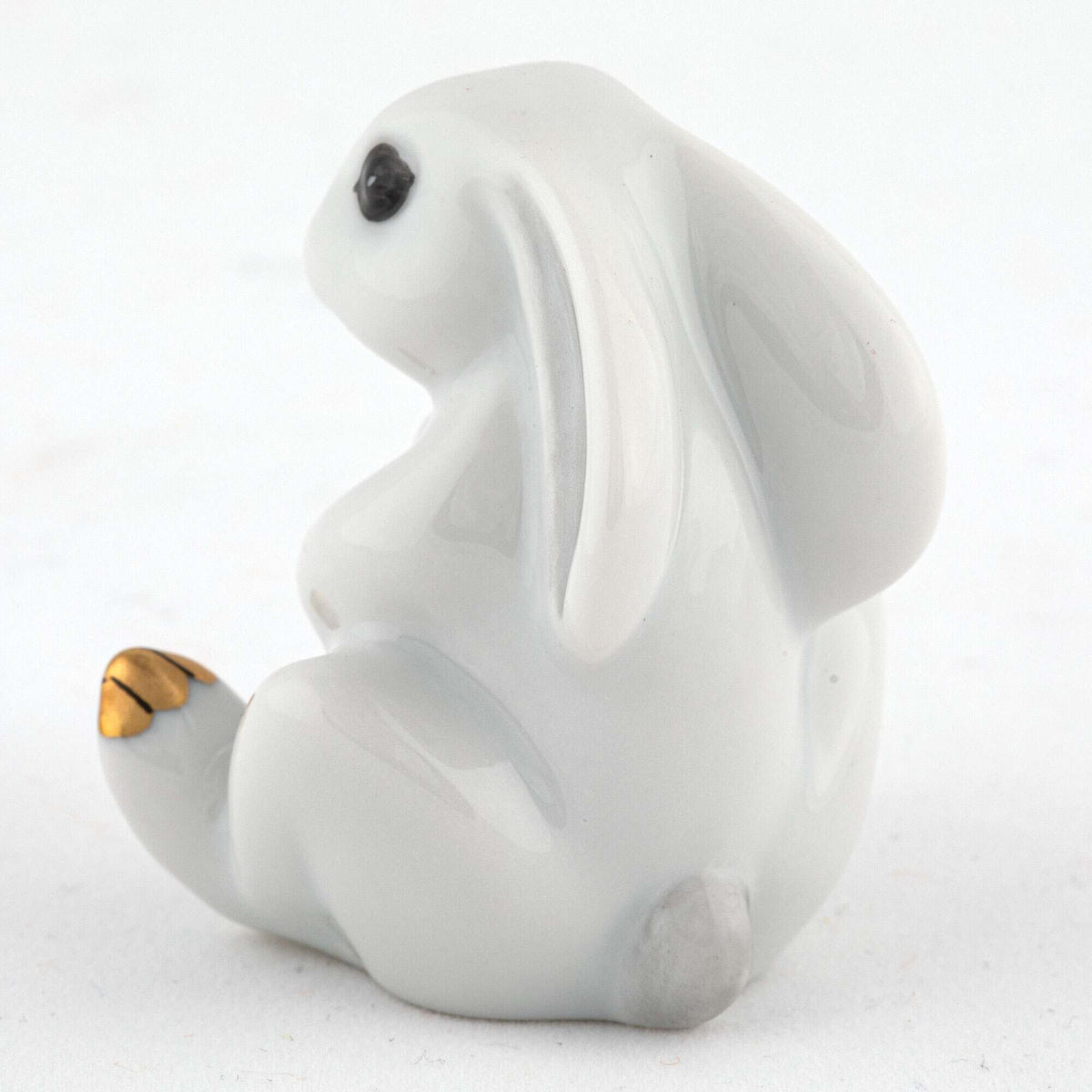 Herend Bunny with Cross Figurine – Black, alternate view