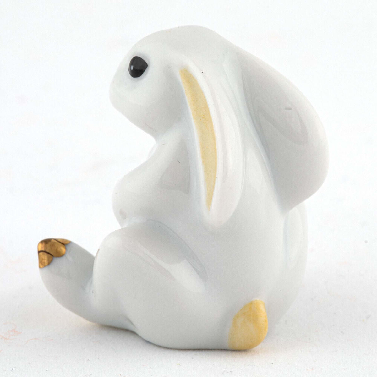 Herend Bunny with Cross Figurine – Butterscotch, alternate view