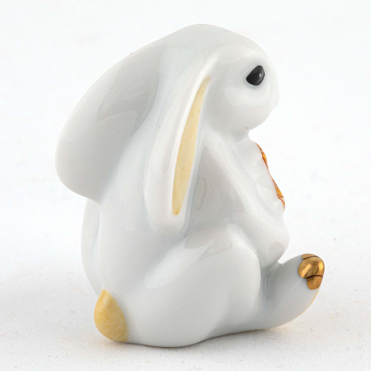 Herend Bunny with Cross Figurine – Butterscotch, alternate view