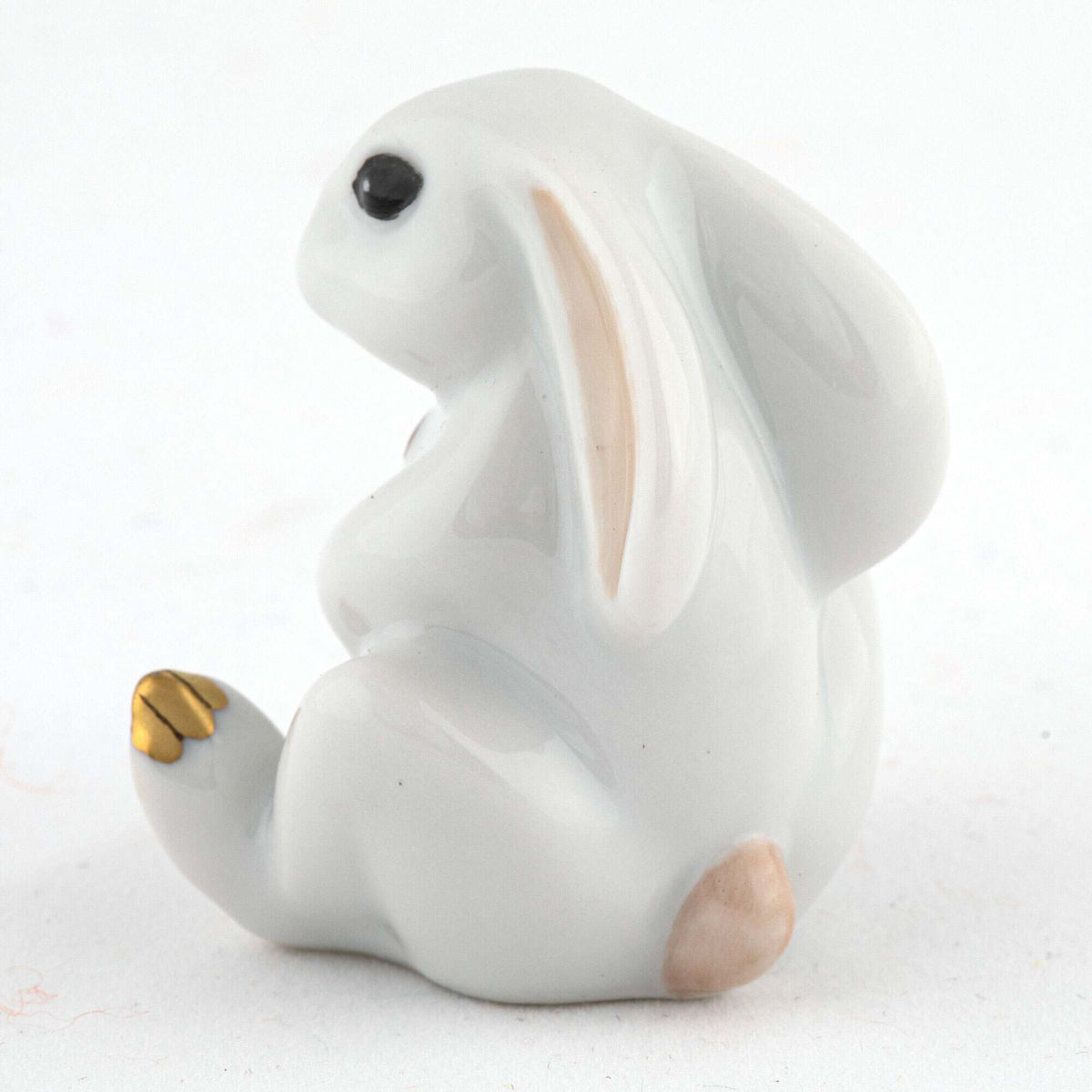 Herend Bunny with Cross Figurine – Chocolate, alternate view