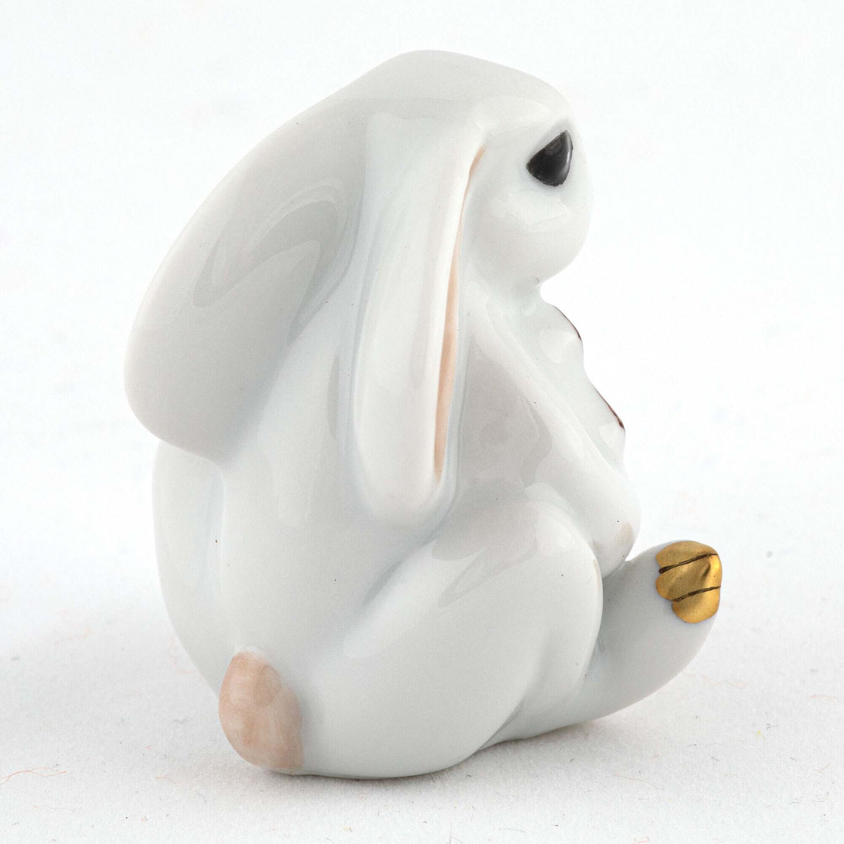 Herend Bunny with Cross Figurine – Chocolate, alternate view