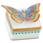 Butterfly Box in hand-painted Green porcelain by Herend of Hungary