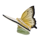 Hand-painted Herend Butterfly Figurine in Butterscotch fishnet porcelain on a white background