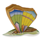 Hand-painted Herend Butterfly Menu Holder in fine porcelain, 2.25in H, on a white background