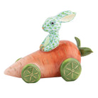 Carrot Car Bunny Figurine in hand-painted Key Lime porcelain by Herend of Hungary
