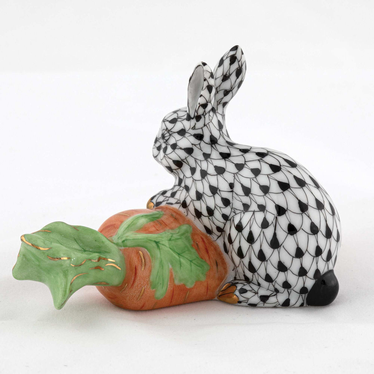 Herend Carrot Love Figurine – Black, alternate view