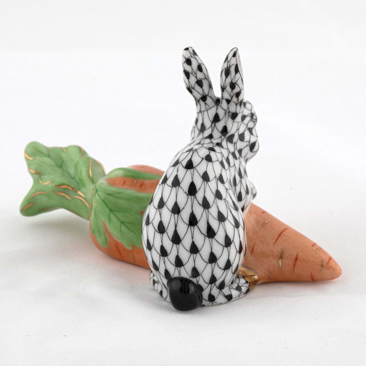 Herend Carrot Love Figurine – Black, alternate view
