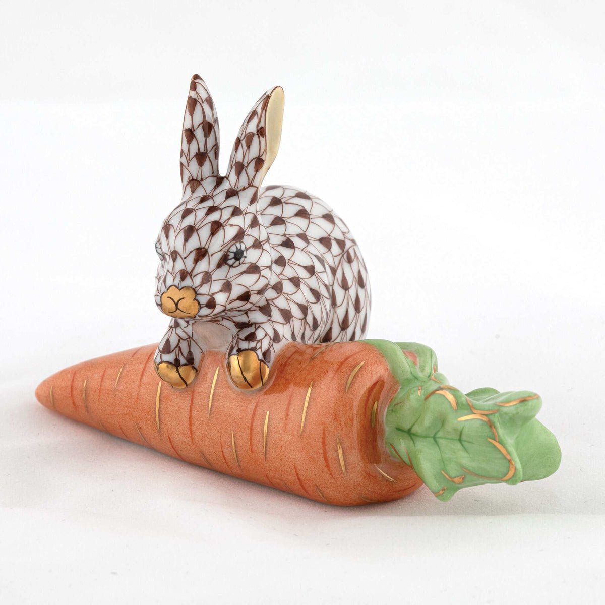 Herend Carrot Love Figurine – Chocolate, alternate view