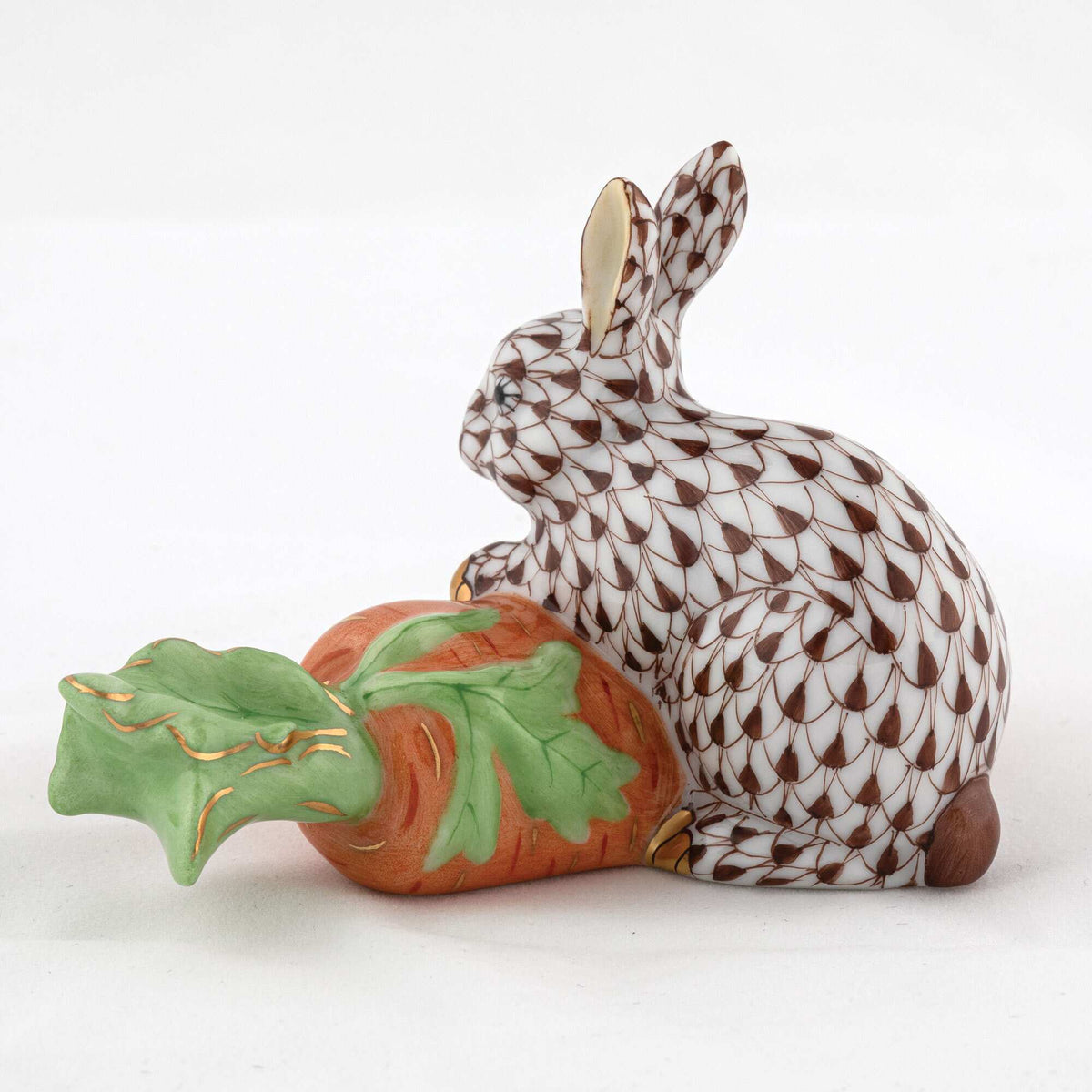 Herend Carrot Love Figurine – Chocolate, alternate view