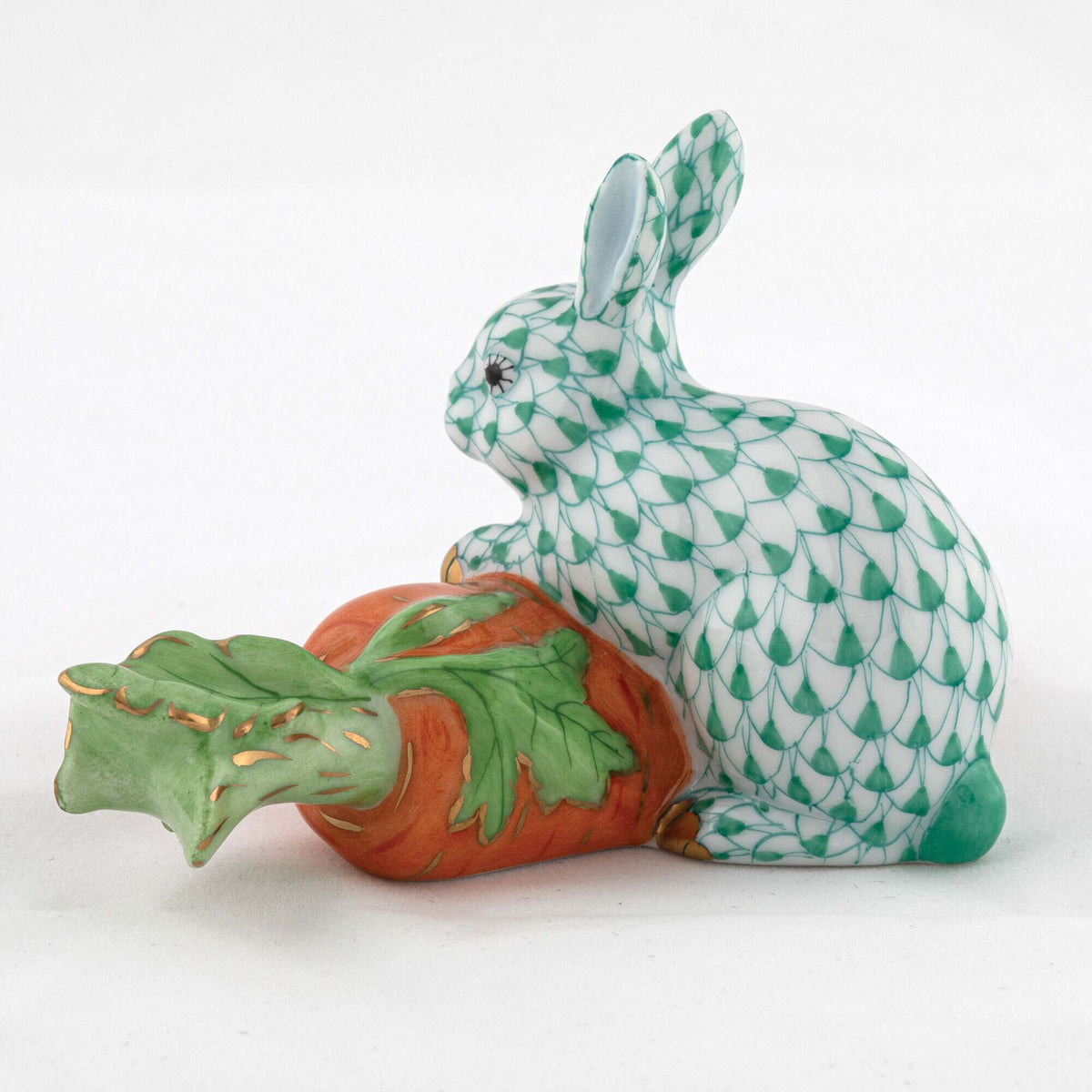 Herend Carrot Love Figurine – Green, alternate view