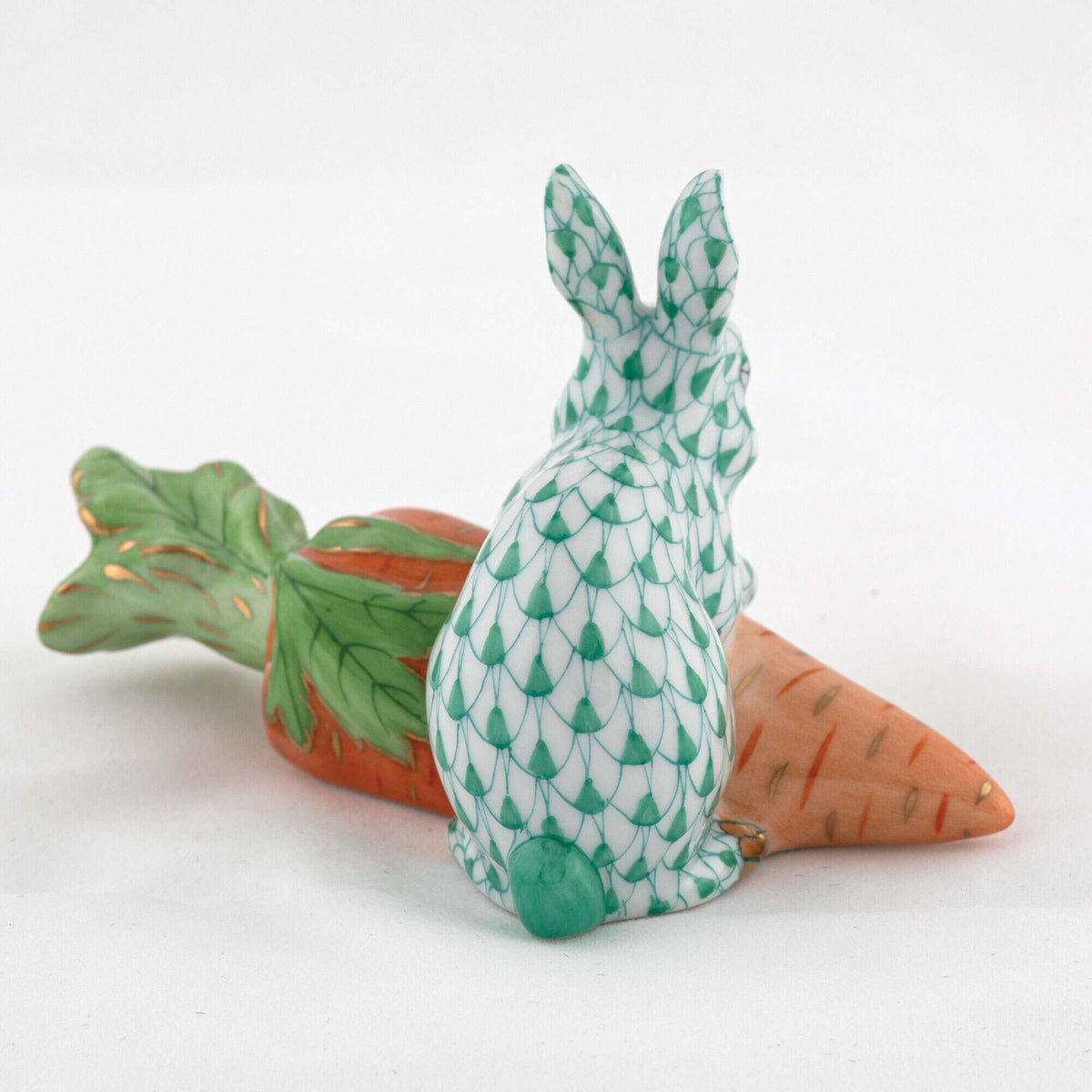 Herend Carrot Love Figurine – Green, alternate view