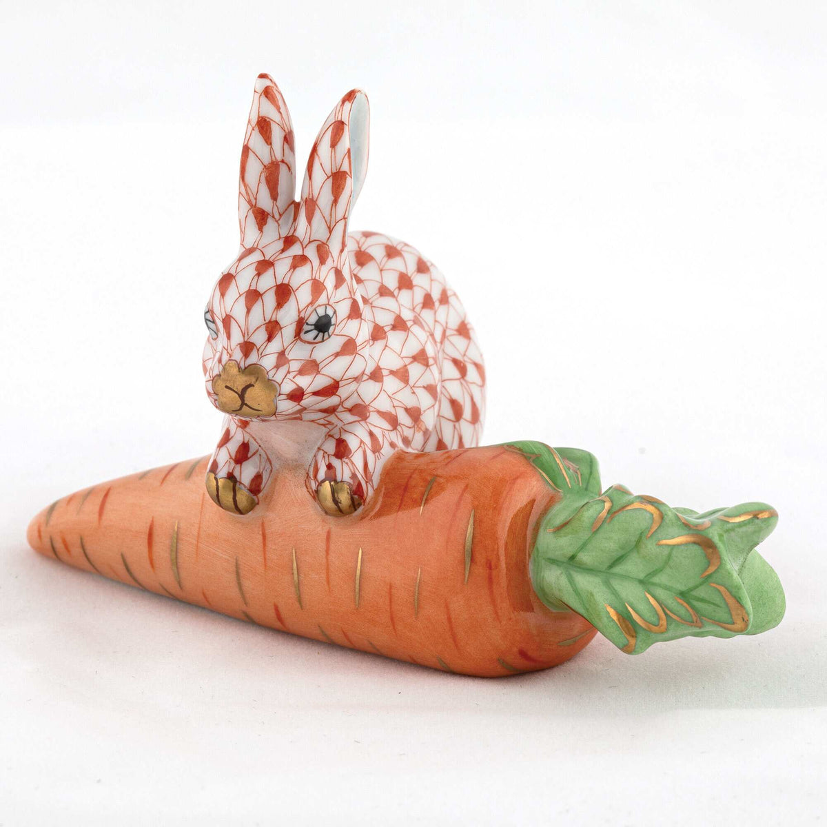 Herend Carrot Love Figurine – Rust, alternate view