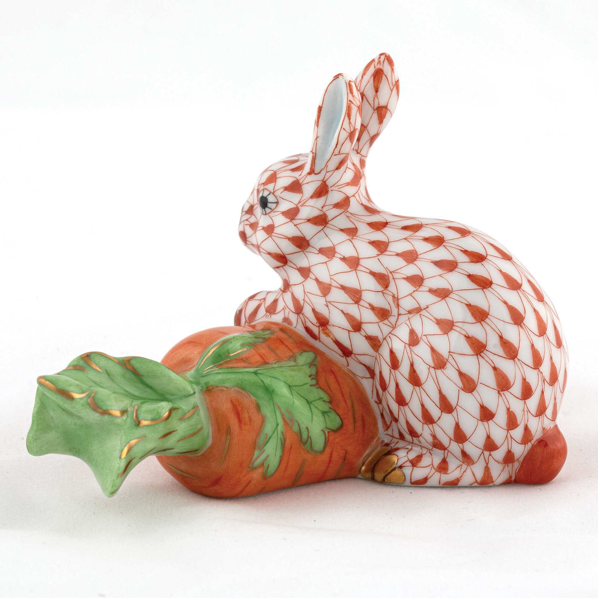 Herend Carrot Love Figurine – Rust, alternate view