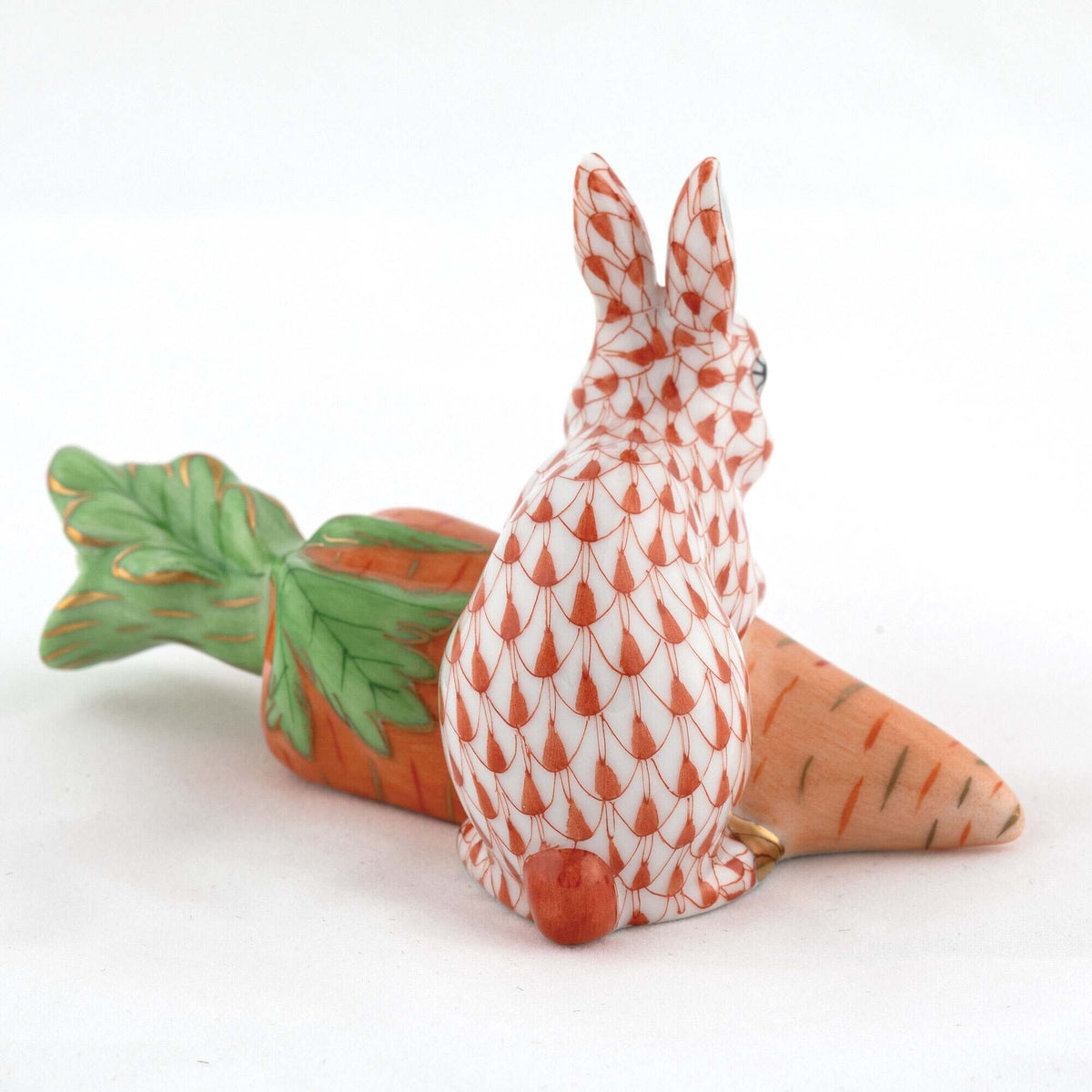 Herend Carrot Love Figurine – Rust, alternate view