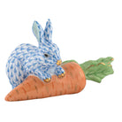 Herend Carrot Love Figurine porcelain figurine painted in the Blue fishnet pattern