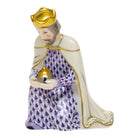 Hand-painted Herend Caspar Figurine in fine porcelain, 3in L X 2.75in W X 3.5in H, on a white background