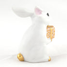 Herend Celebration Bunny Figurine – White-Butterscotch, alternate view