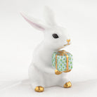 Herend Celebration Bunny Figurine – White-Key Lime, alternate view