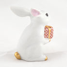 Herend Celebration Bunny Figurine – White-Rust, alternate view