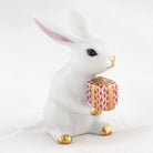 Herend Celebration Bunny Figurine – White-Rust, alternate view