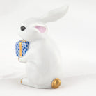 Herend Celebration Bunny Figurine – White-Sapphire, alternate view