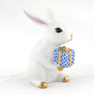 Herend Celebration Bunny Figurine – White-Sapphire, alternate view