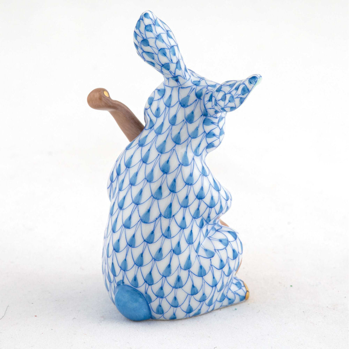 Herend Cello Bunny Figurine – Blue, alternate view