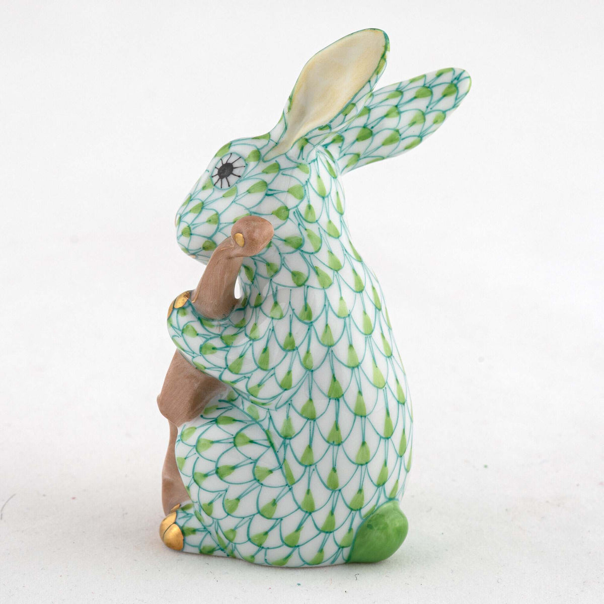 Herend Cello Bunny Figurine – Key Lime, alternate view