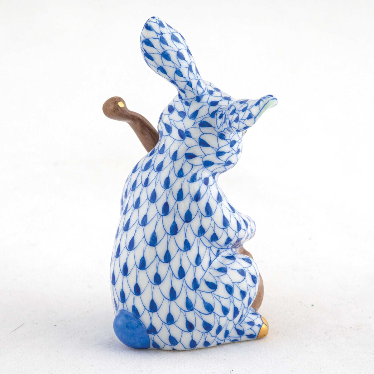 Herend Cello Bunny Figurine – Sapphire, alternate view