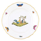Hand-painted Herend Chanticleer Bread and Butter Plate in fine porcelain, 6in D,, Motif 4, on a white background