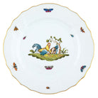 Hand-painted Herend Chanticleer Dinner Plate in fine porcelain, 10.5in D,, Motif 4, on a white background
