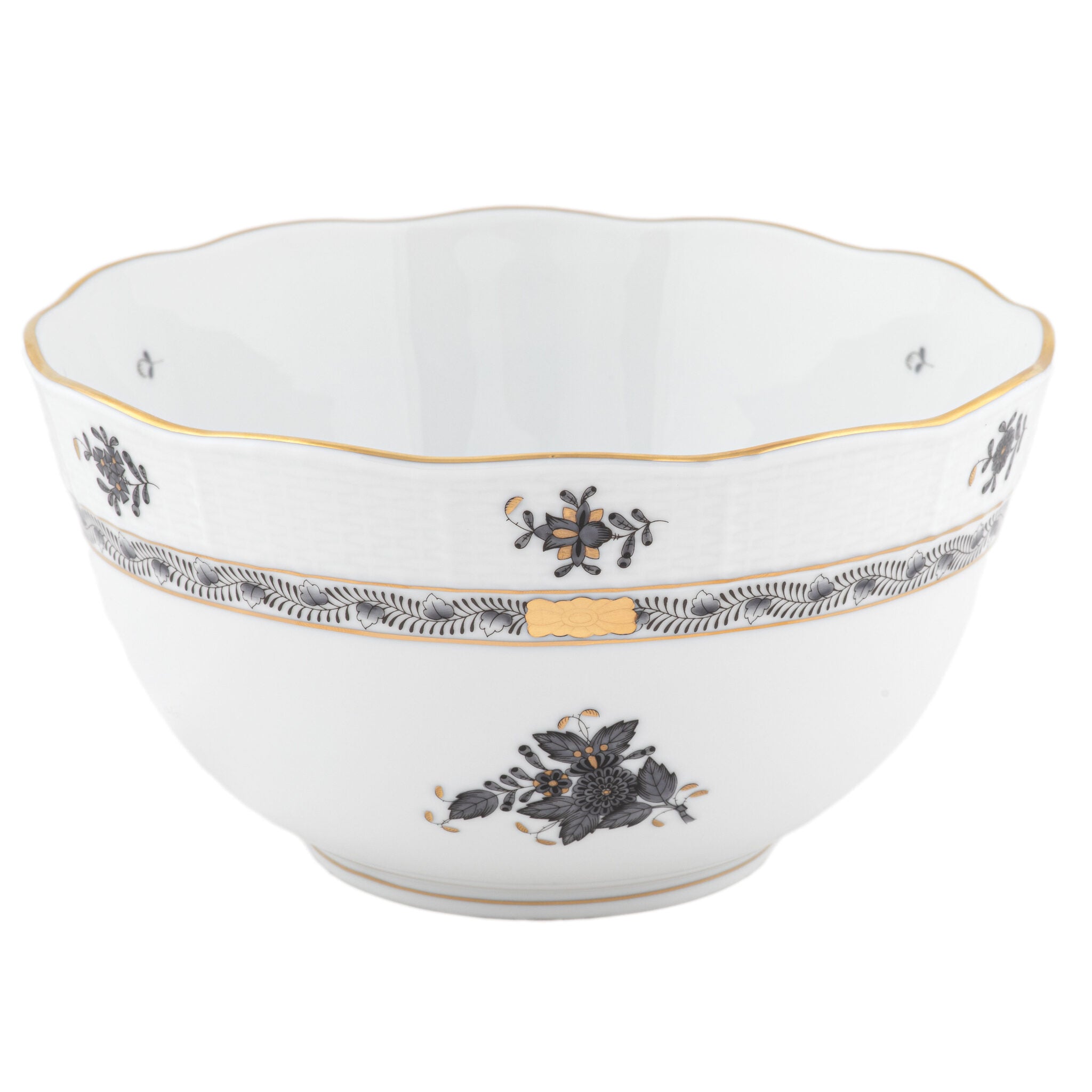 Herend Chinese Bouquet Black Round Bowl — additional view