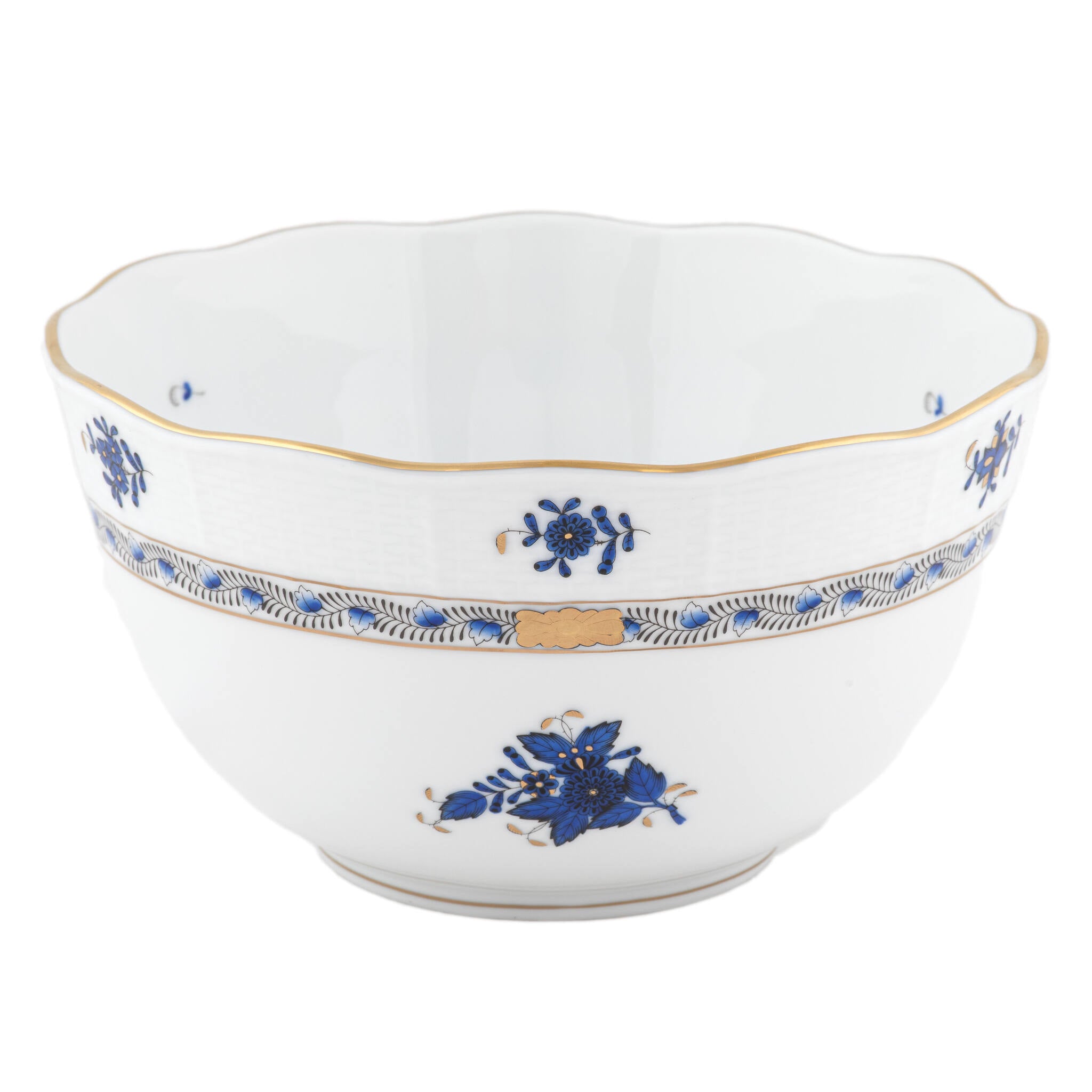 Herend Chinese Bouquet Black Sapphire Round Bowl — additional view