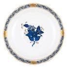 Hand-painted Herend Chinese Bouquet Black Sapphire Tea Saucer Cup & Saucer Set in fine porcelain, 6in D, on a white background