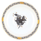 Hand-painted Herend Chinese Bouquet Black Tea Saucer Cup & Saucer Set in fine porcelain, 6in D, on a white background