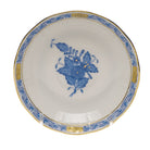 Hand-painted Herend Chinese Bouquet Blue After Dinner Saucer in fine porcelain, 4.5in D, on a white background