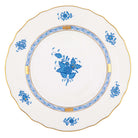 Hand-painted Herend Chinese Bouquet Blue Dinner Plate in fine porcelain, 10.5in D, on a white background