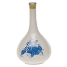 Hand-painted Herend Chinese Bouquet Blue Medium Bud Vase in fine porcelain, 5.25in H, on a white background