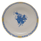 Hand-painted Herend Chinese Bouquet Blue Mocha Saucer in fine porcelain, 5.5in D, on a white background