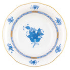 Hand-painted Herend Chinese Bouquet Blue Oatmeal Bowl in fine porcelain, 6.5in D, on a white background