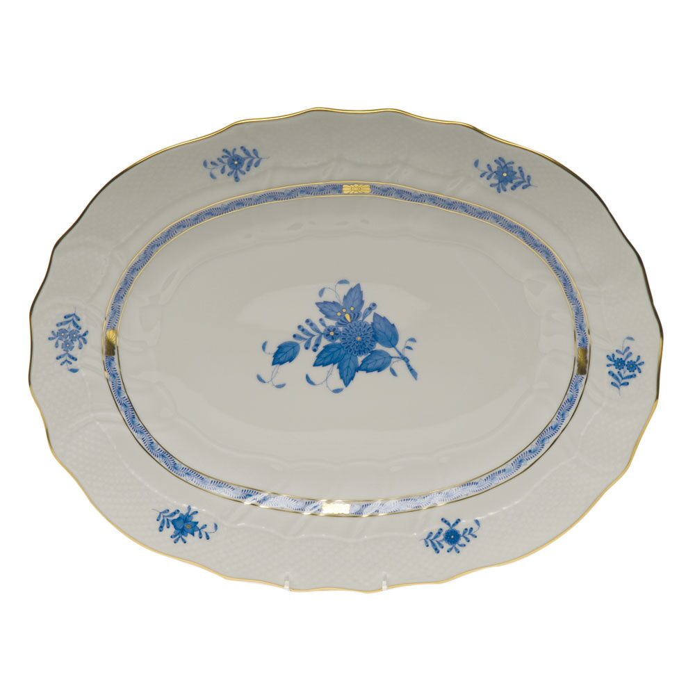 Herend Chinese Bouquet Blue Platter, alternate view