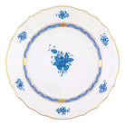 Hand-painted Herend Chinese Bouquet Blue Service Plate in fine porcelain, 11in D, on a white background
