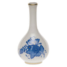 Hand-painted Herend Chinese Bouquet Blue Small Bud Vase in fine porcelain, 3.5in H, on a white background