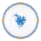 Hand-painted Herend Chinese Bouquet Blue Tea Saucer Cup & Saucer Set in fine porcelain, 6in D, on a white background